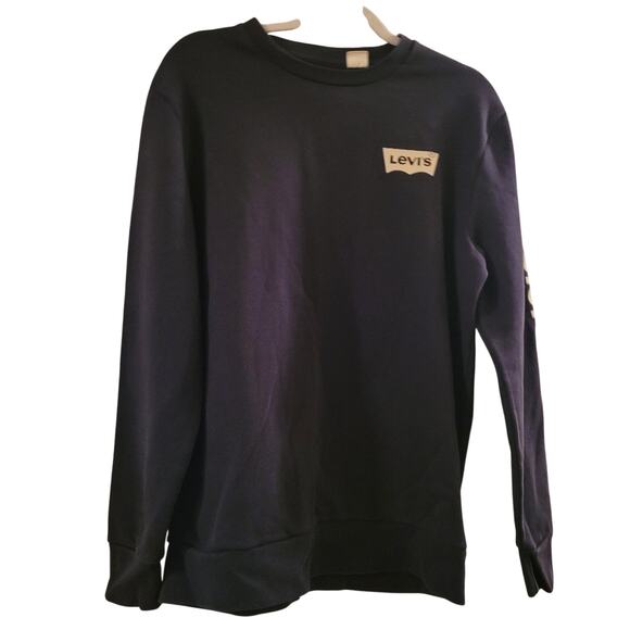 Vtg? Mens Levis Black Wood Grain Explorer Div. Crewneck Sweatshirt Size M - Picture 2 of 14